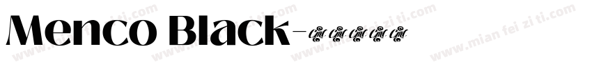Menco Black字体转换